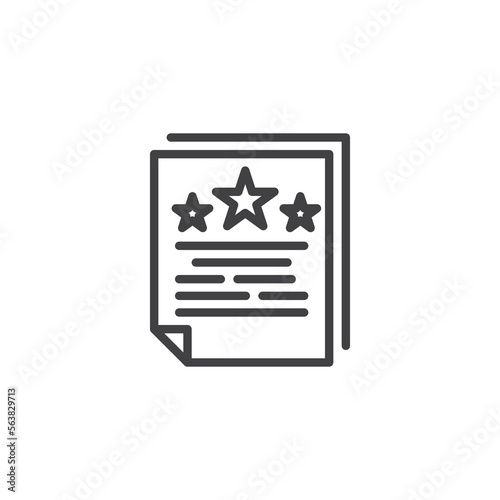 Evaluation form line icon