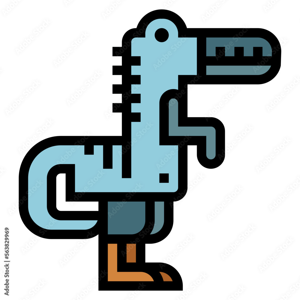 metriacanthosaurus filled outline icon style metriacanthosaurus filled outline icon style