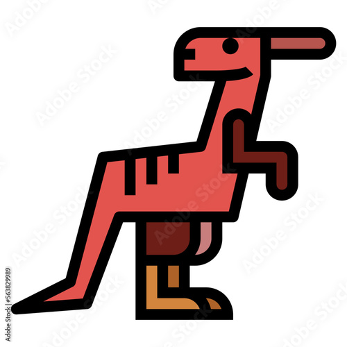 parasaurolophus filled outline icon style