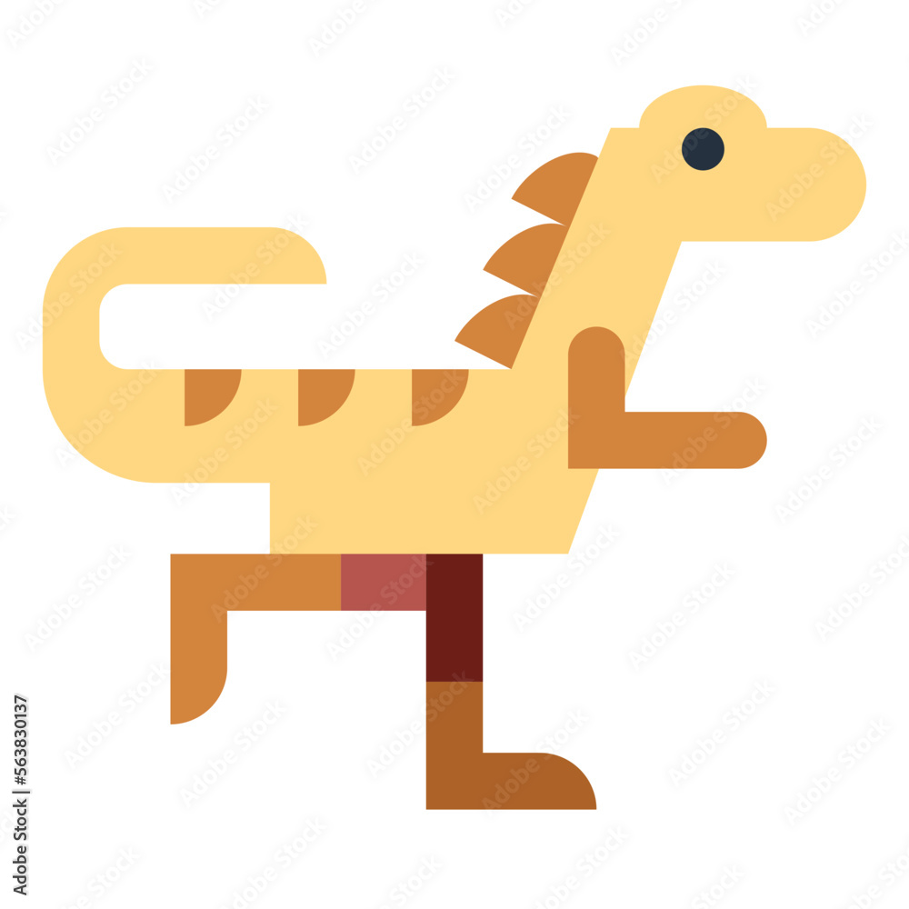 allosaurus flat icon style