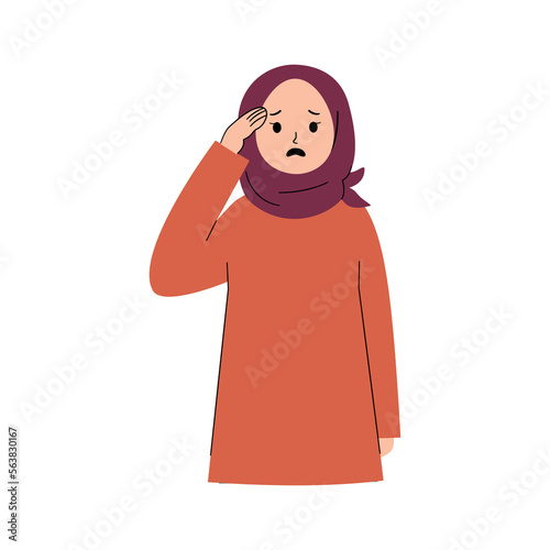 Stressed muslim Woman