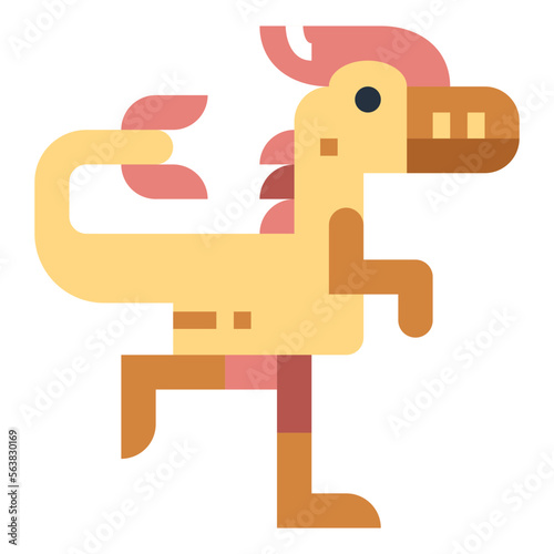guanlong flat icon style