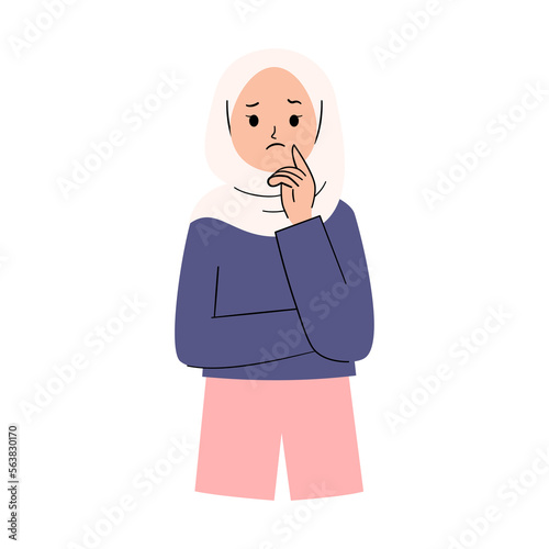 Confused muslim woman