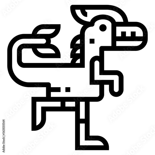 guanlong line icon style