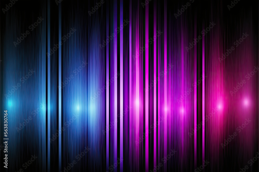 Black and purple and blue abstract vertical lines neon lights glowing background pattern energy generative ai
