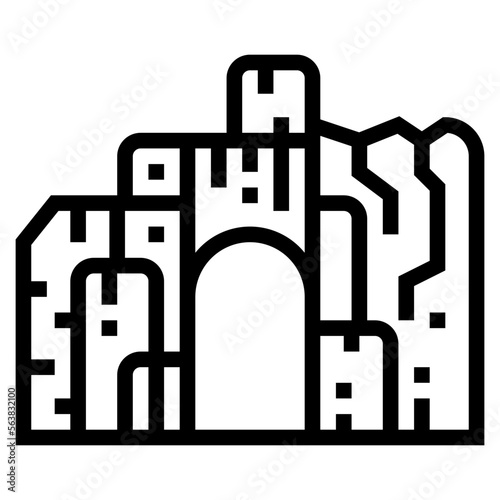 cave line icon style