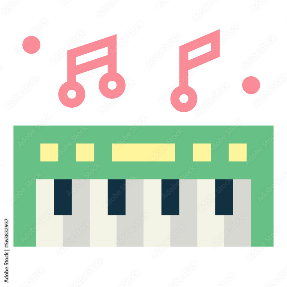 piano flat icon style piano flat icon style