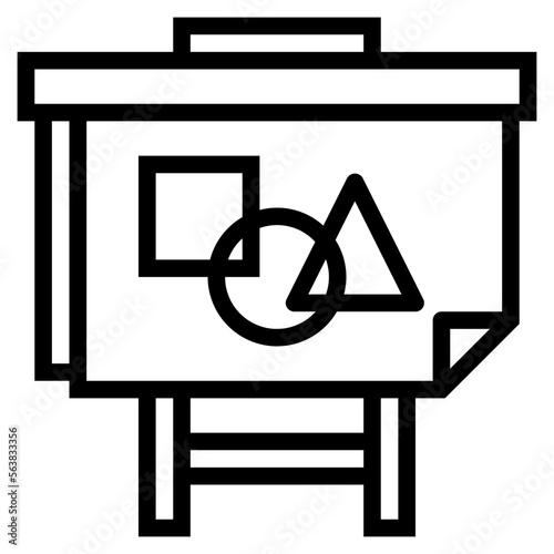 flipchart line icon style
