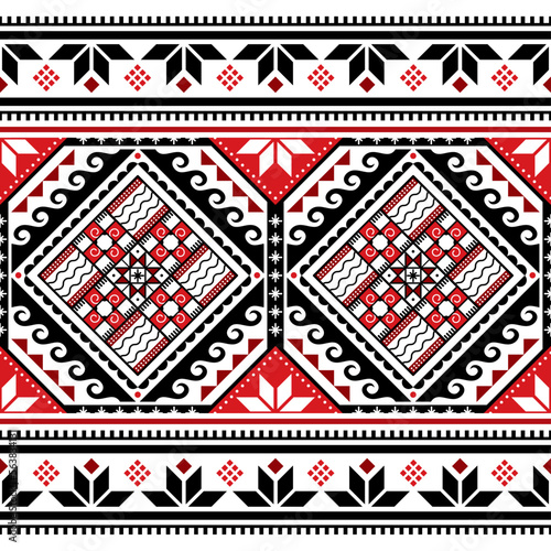 Wallpaper Mural Ukrainian Hutsul Pysanky vector folk art pattern - traditional Easter eggs  design perfect for textile or fabric print
 Torontodigital.ca