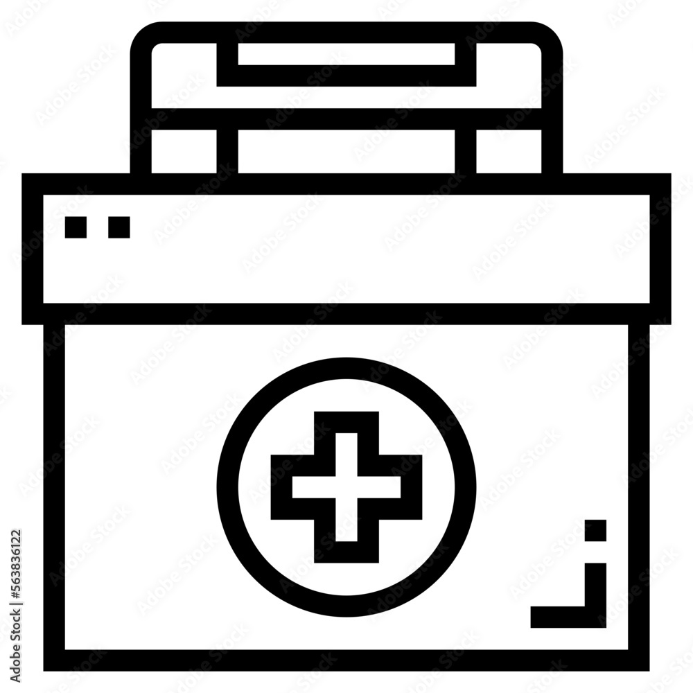 first aid kit line icon style first aid kit line icon style