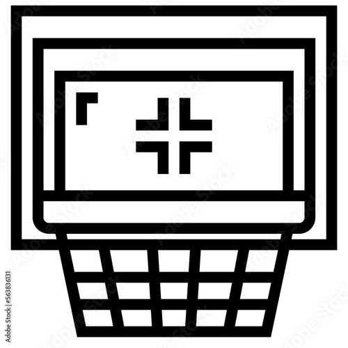 hoop line icon style
