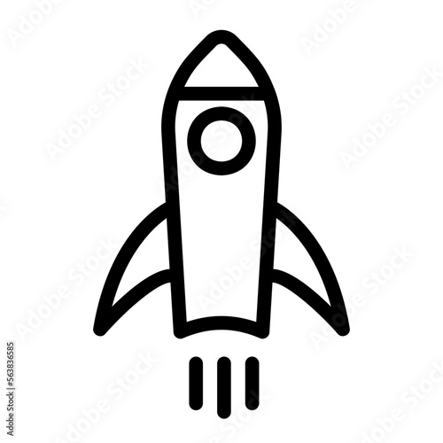 rocket line icon