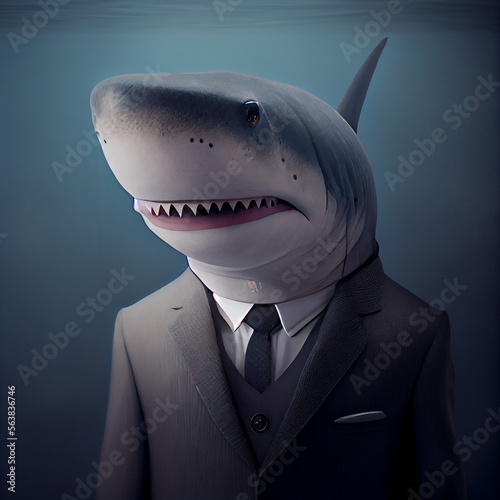 Shark in suit