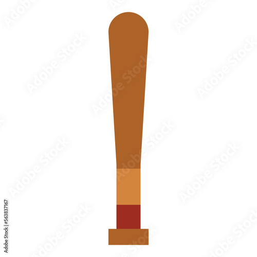 Baseball bat flat icon style