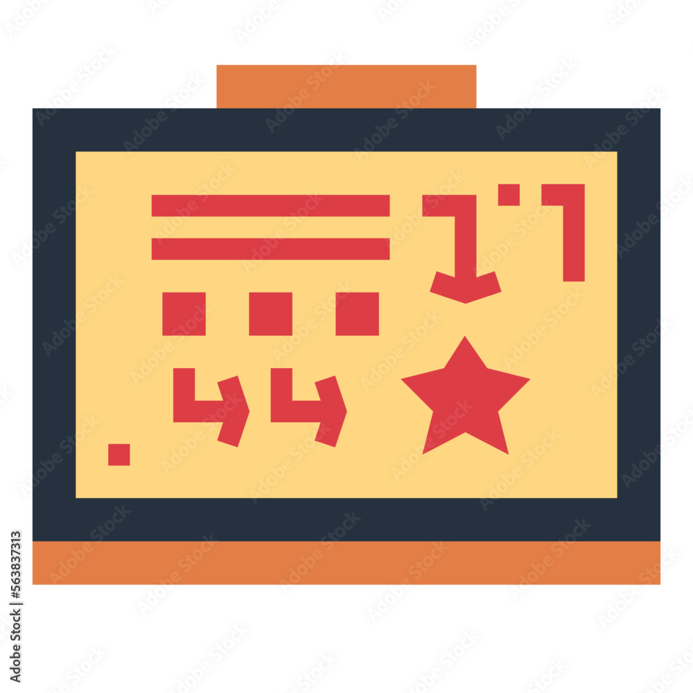 Whiteboard flat icon style Whiteboard flat icon style