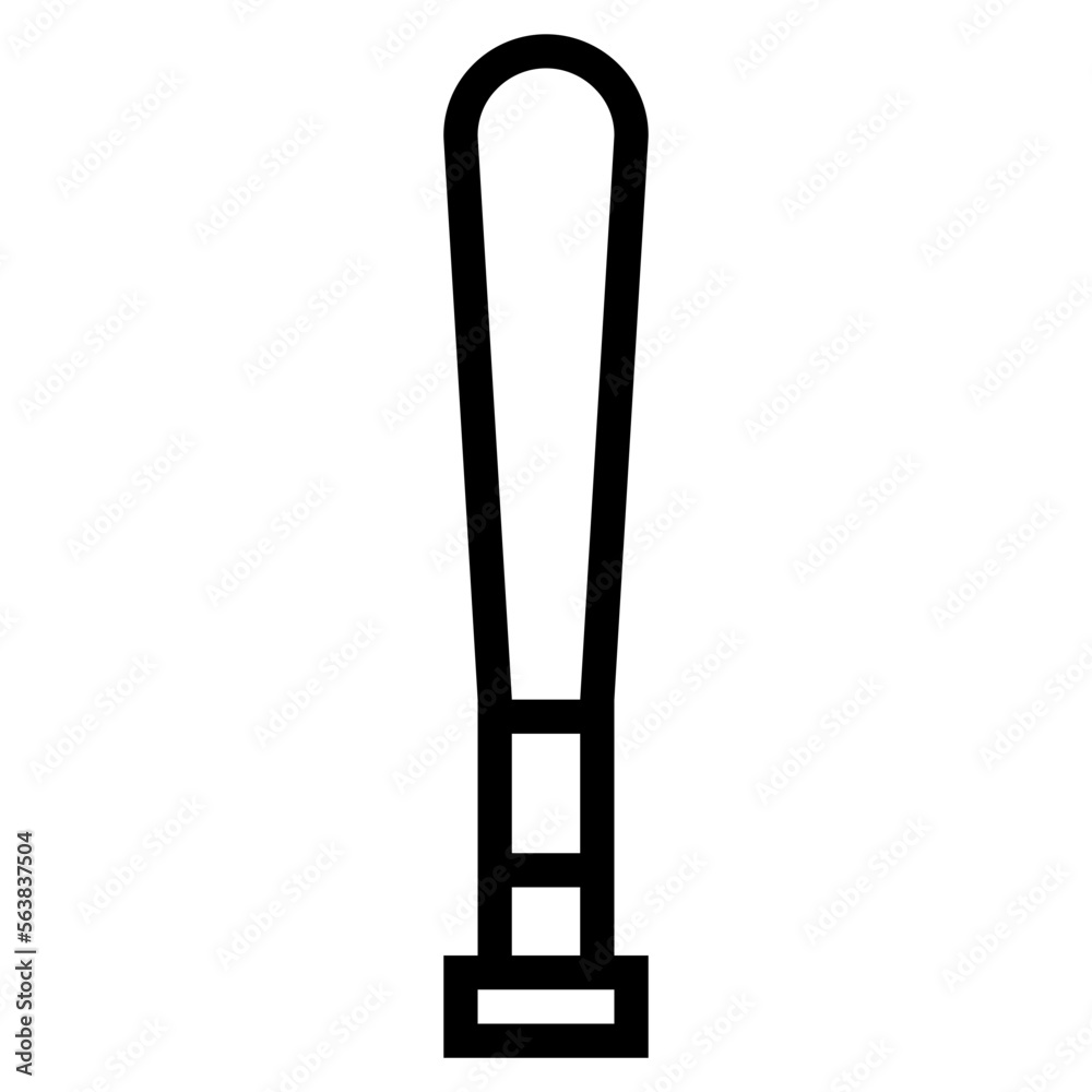 Baseball bat line icon style Baseball bat line icon style