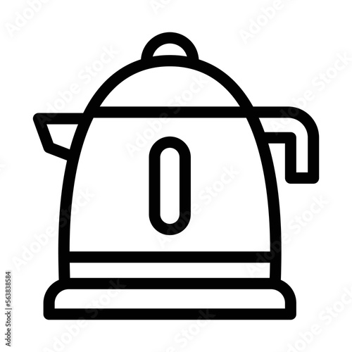 electric kettle line icon illustration vector graphic