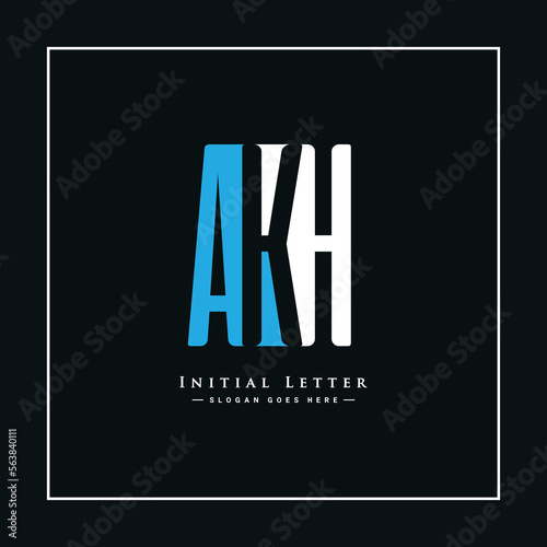 Initial Letter AKH Logo - Simple Business Logo for Alphabet A, K and H photo