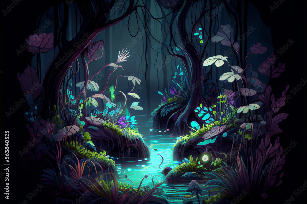 Beautiful fantasy/fairy-tale background/wallpaper/desktop, generative
