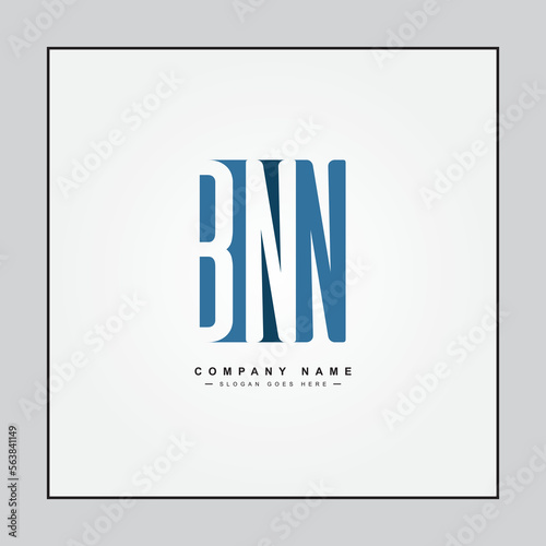 Initial Letter BNN Logo - Simple Monogram Logo for Initials BNN photo