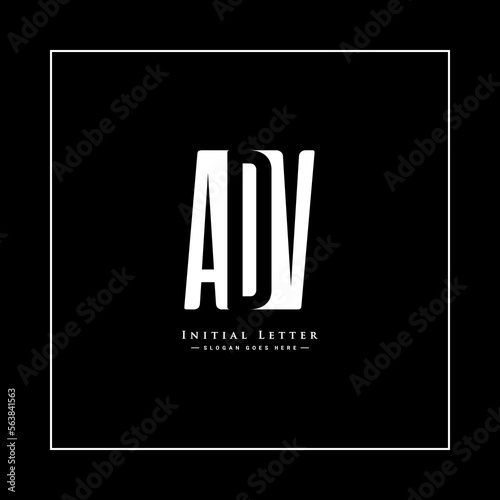 Initial Letter ADV Logo - Minimal Business Logo for Alphabet A, D and V