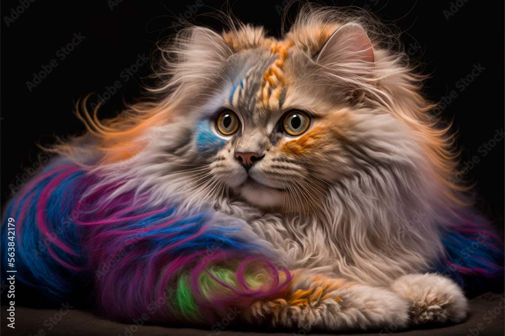 cat colorful