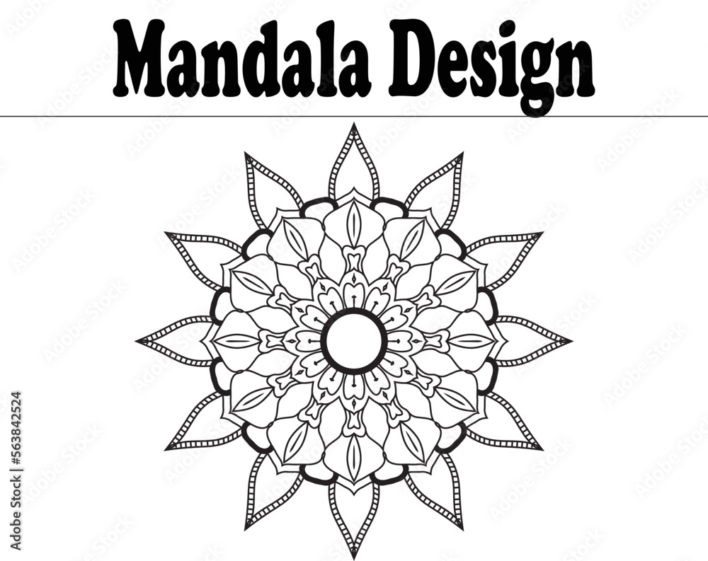 Vector indian mandala design background