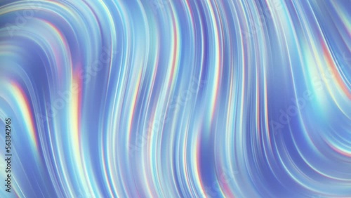 Beautiful waving iridescent background animation video