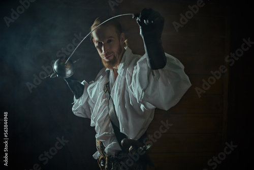 musketeer with rapier photo