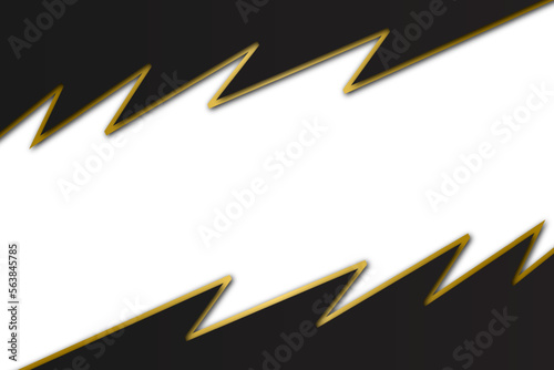 Abstract modern geometric on white background with golden and black lines