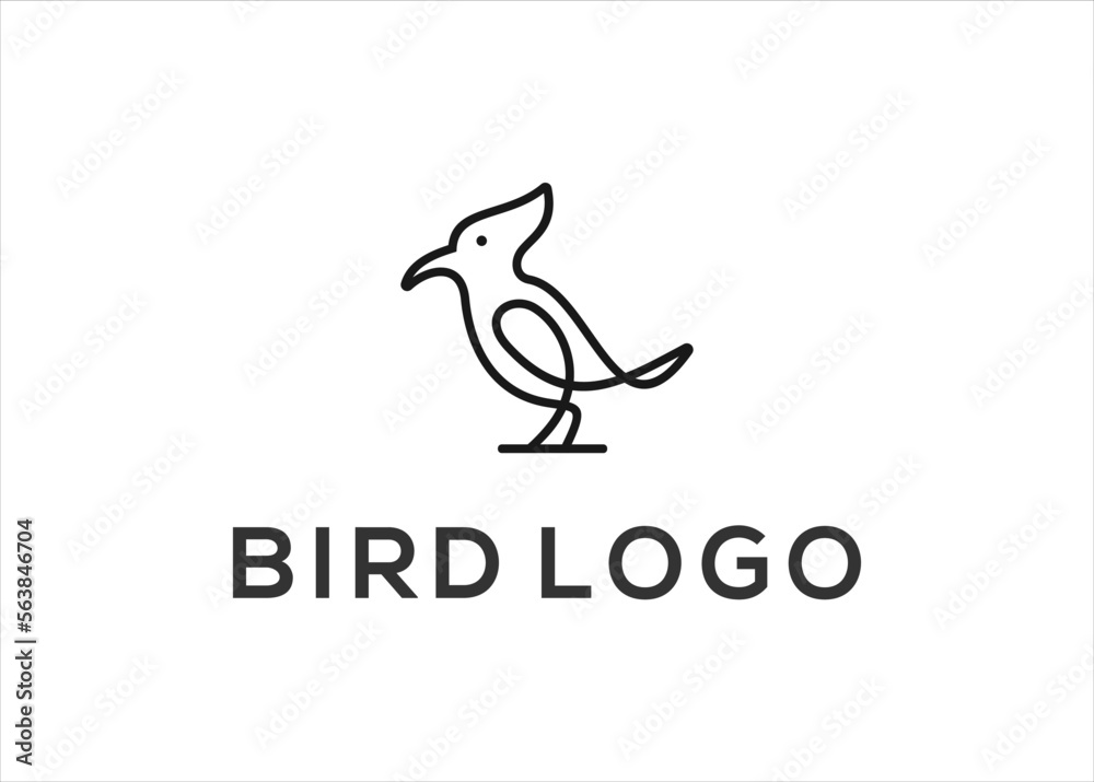 Cockatoo bird logo design template Cockatoo bird logo design template