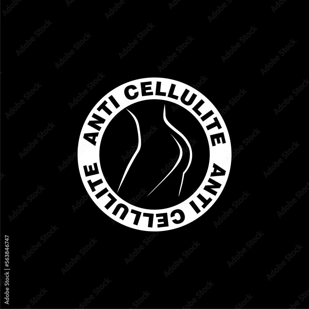 Anti cellulite program icon isolated on black background.
