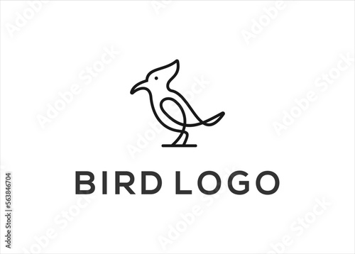 Cockatoo bird logo design template