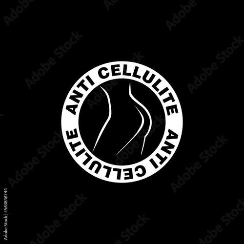 Anti cellulite program icon isolated on black background. photo