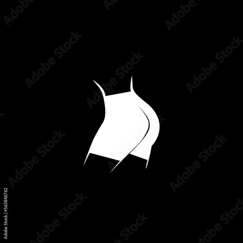 Cellulite panty icon trendy and modern icon isolated on black background.