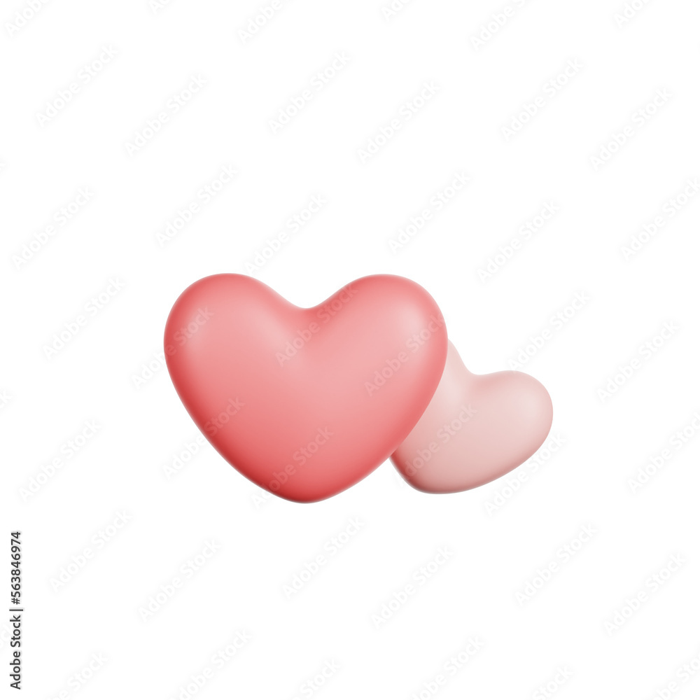 valentine heart 3d Illustration