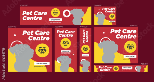 Google Ads banner Design Template, Set Of Web Banners