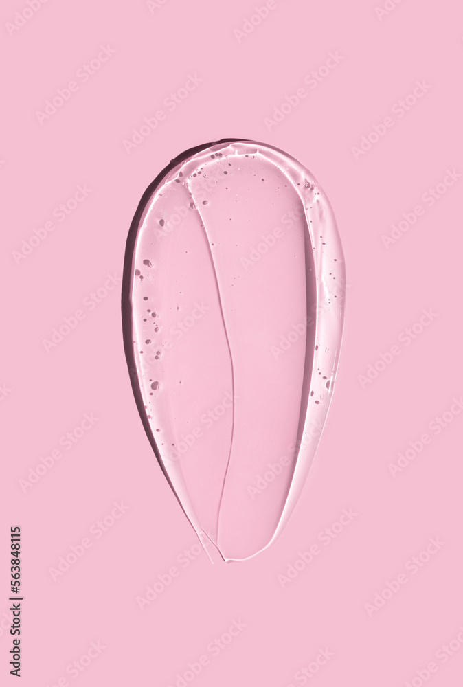 texture gel serum on pink background
