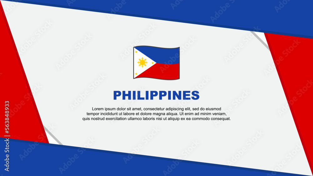 Obraz premium Philippines Flag Abstract Background Design Template. Philippines Independence Day Banner Cartoon Vector Illustration. Philippines Independence Day