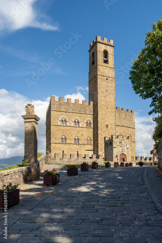 Italy, Tuscany, Poppi, Exterior of Castello dei Conti Guidi in summer photo