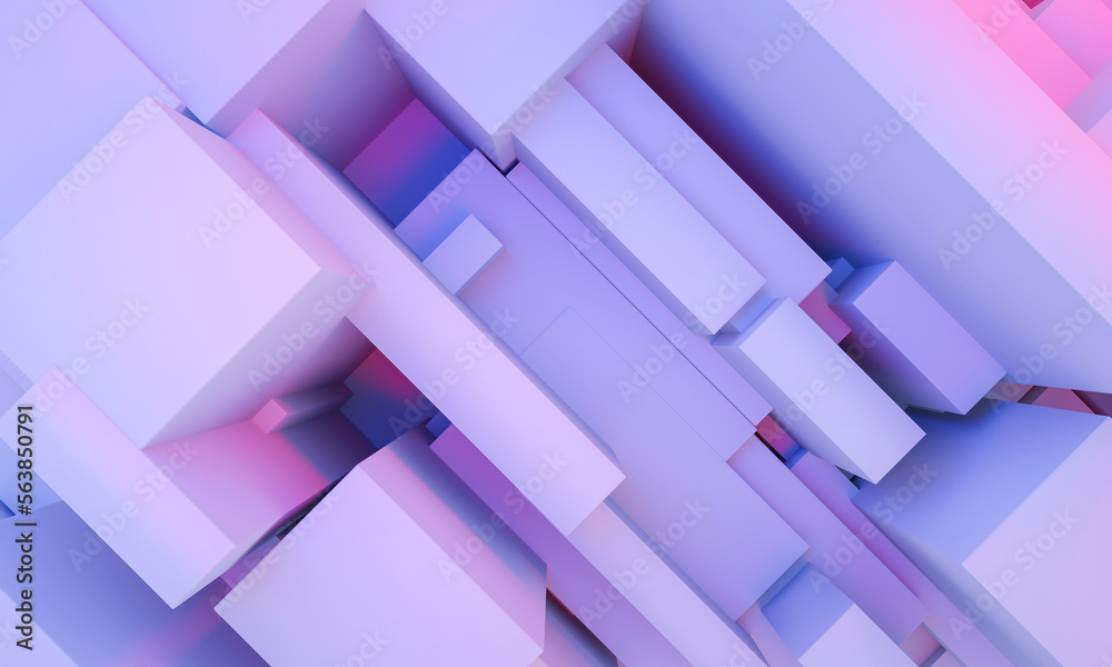 Illustration of gradient cubes in pastel shades Illustration of gradient cubes in pastel shades