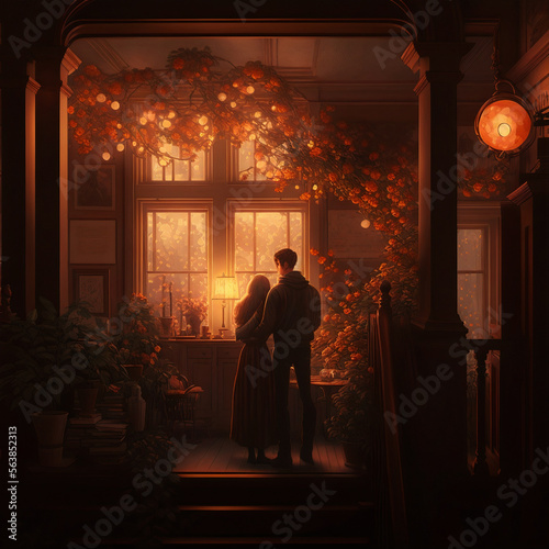 Wallpaper Mural Romantic landscape with fall scenery Torontodigital.ca