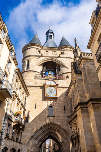 France, Nouvelle-Aquitaine, Bordeaux, Facade of Grosse cloche de Bordeaux city gate photo