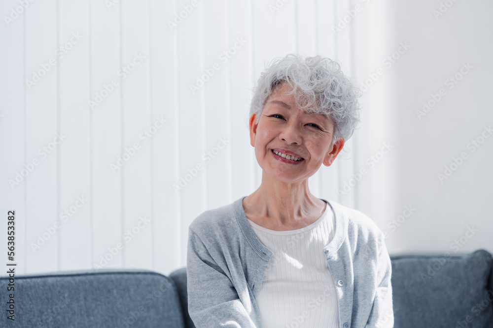 笑顔でいきいきと暮らすシニアの女性 笑顔でいきいきと暮らすシニアの女性