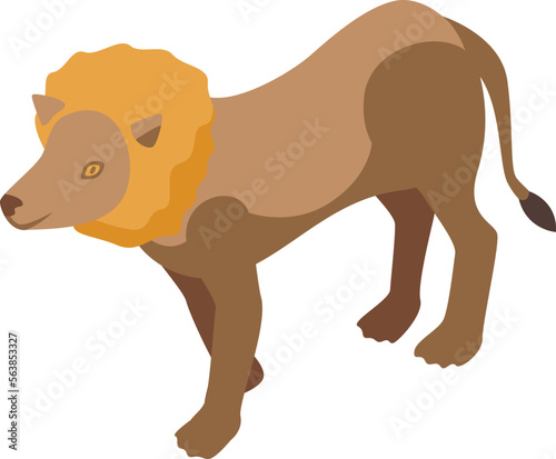 Amphitheater lion icon isometric vector. Travel city. Scene concert