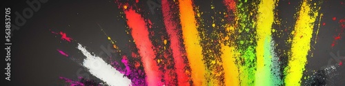 Abstract color burst on black background, wallpaper, grunge, splat © Andreas