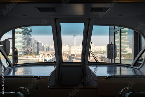 Photography Dubai, United Arab Emirates. window in a subway car.