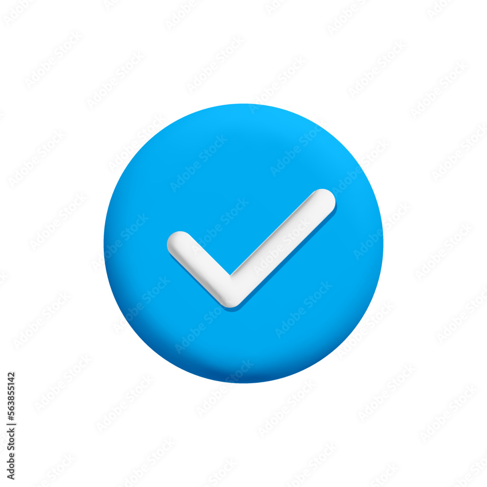 3d vector round blue tick check mark, approved, complete , ok icon realistic render design 3d vector round blue tick check mark, approved, complete , ok icon realistic render design