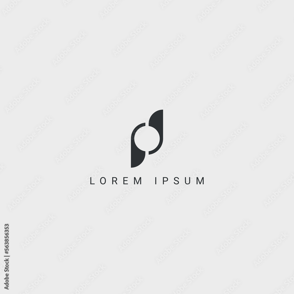 Modern creative unique letter PD DP logo initial based Monogram icon ...