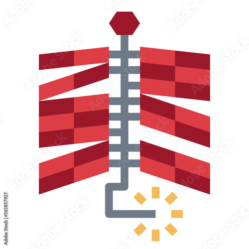 firecrackers flat icon style